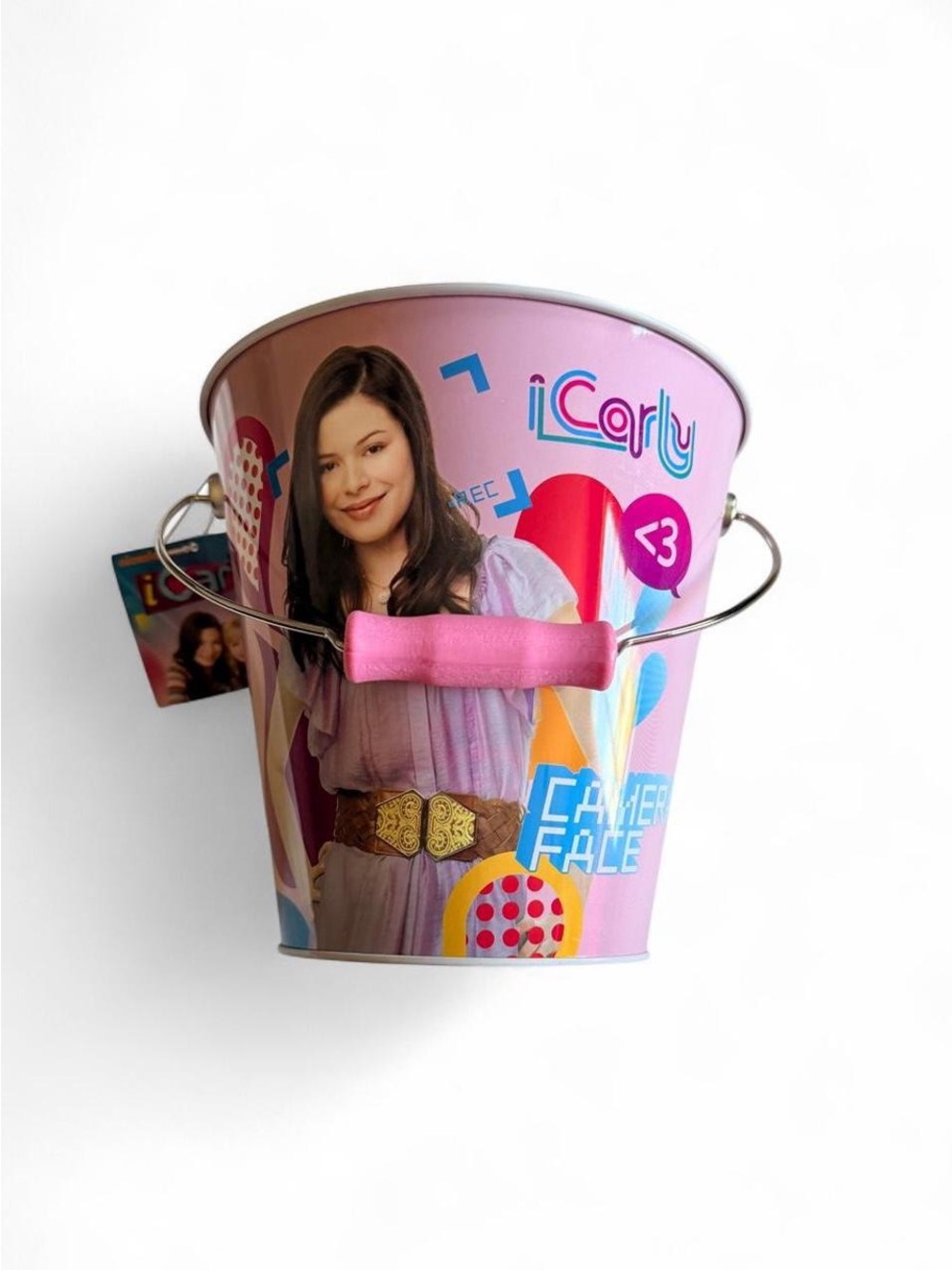 NWT Vintage 2009 Nickelodeon iCarly Metal Tin Pail Bucket Decor